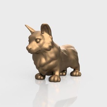 little corgi art animal dog toy model fun sweet cute pet zbrush 3d print model - Mito3D