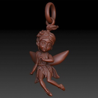 little fairy pendant 3d-print model file 3d jewelry ring earrings witchcraft fantasy character halloween 3dmodel magician cad witch pendants 3d print model - Mito3D