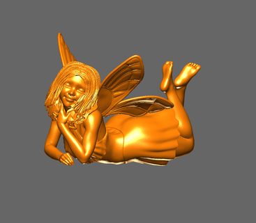 little flirtatious fairy ornament high resolution wings 3d print model - Mito3D