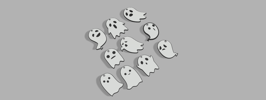 pequeño fantasma llavero llalavero fantasmas 3d print model - Mito3D