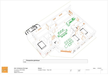 Casa archisud architecte eric agro famiglia alloggio maison edifici strutture 3d print model - Mito3D