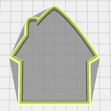 little house cookie cutter various royal icing 3d print model - Mito3D