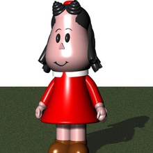 little lulu various small comic book comics animated girl traverse character history drawing series anime toy collection 3d print model - Mito3D