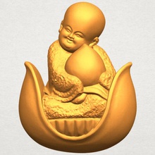 little monk 03 various car chair tree table sofa character game exterior human interior people girl house figurines statue sculpture religion temple buddha avalokitesvara 3d print model - Mito3D