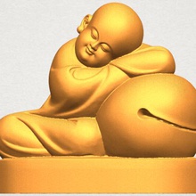 little monk 02 various car chair tree table sofa character game exterior human interior people girl house figurines statue sculpture religion temple buddha avalokitesvara 3d print model - Mito3D