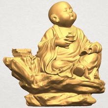 little monk drink tea various car chair tree table sofa character game exterior human interior people girl house figurines statue sculpture religion temple buddha avalokitesvara 3d print model - Mito3D