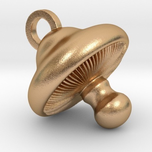 petit champignon pendentif bijoux retombants les champignons 3D print model - Mito3D