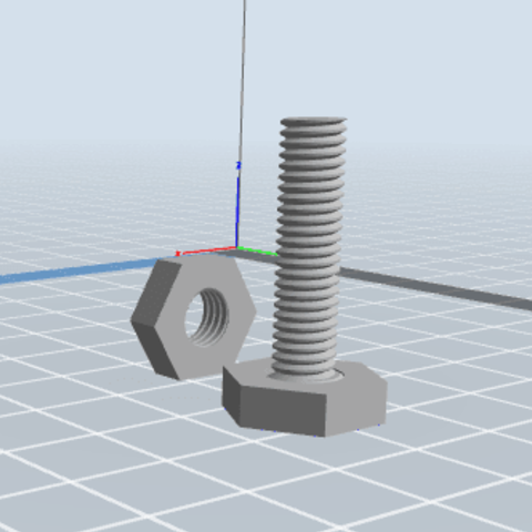 po ' di dado del bullone strumento vite 3D print model - Mito3D
