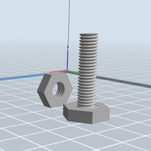 little nut bolt tool screw 3d print model - Mito3D