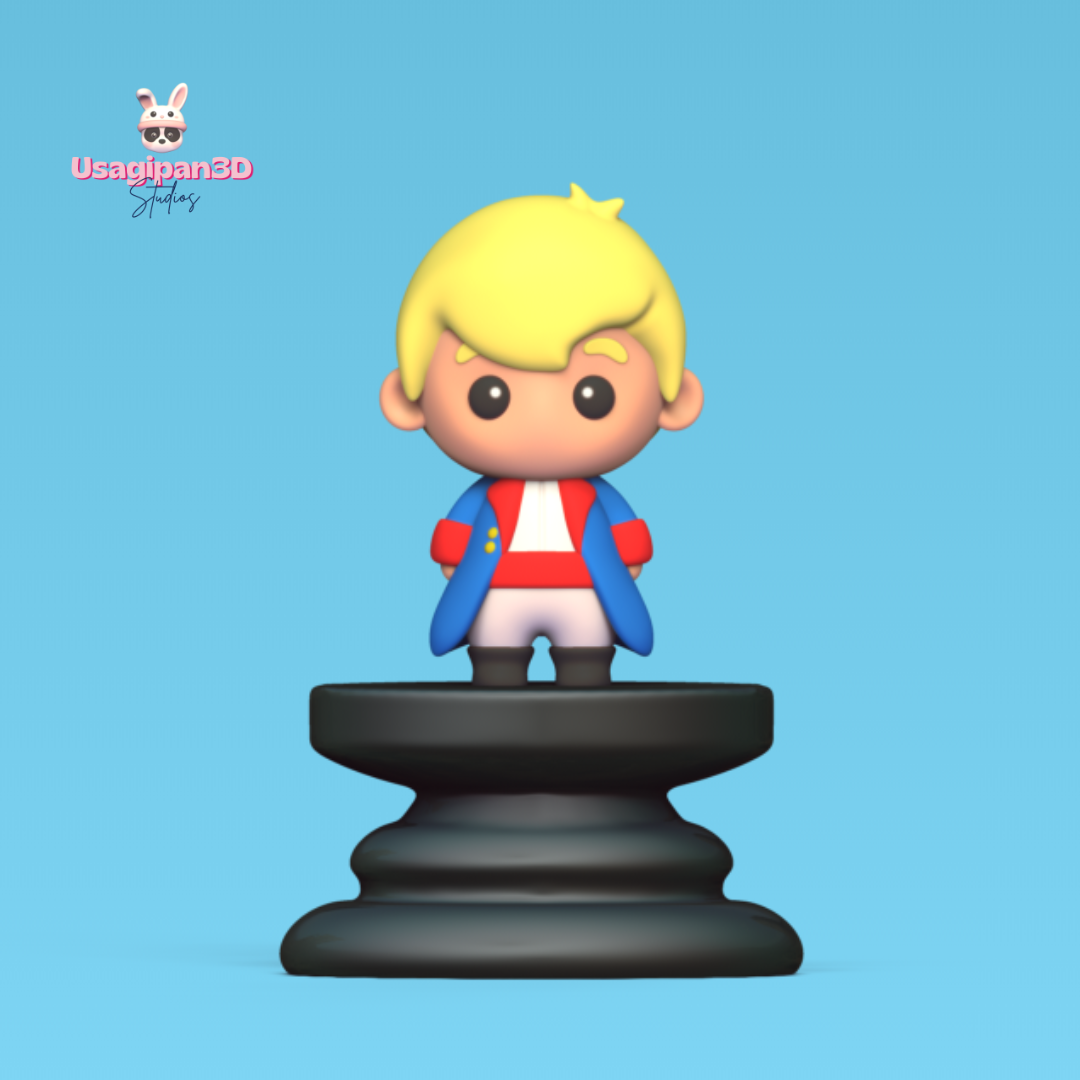 pequeno Principe chess rei le petit jogos borda fofa escultura brinquedo arte miniaturas desenho animado decorativo Toque xadrez 3D print model - Mito3D