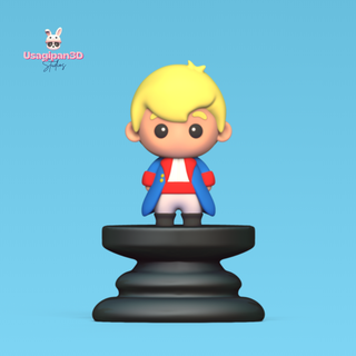 pequeno Principe chess rei le petit jogos borda fofa escultura brinquedo arte miniaturas desenho animado decorativo Toque xadrez 3d print model - Mito3D