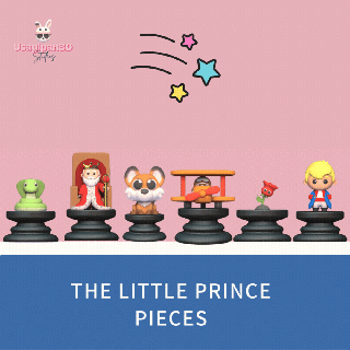 prince échecs petit principe Jeu planche mignonne sculpture jouet art miniatures dessin animé décoratif jouer 3d print model - Mito3D