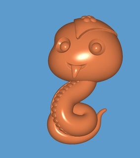 little snake cartoon little snake cartoon  3d print model - Mito3D