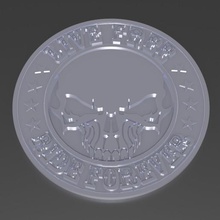 live free emblem art emblems escutcheons coasters clothing 3d print model - Mito3D