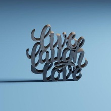 vivre rire l'amour ornement cadeau facile impression 3d print model - Mito3D
