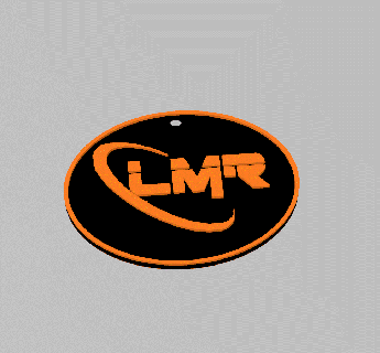 vivre musique radio porte clés lmr logo bricoloup 3d chanson 3d print model - Mito3D