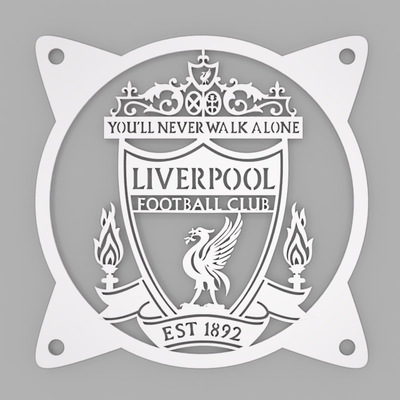 liverpool fc futbol kulüp hayran örtmek kılıf 120 mm pc ızgara 120mm logolar spor dalları 3d print model - Mito3D