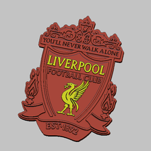liverpool Futbol Kulübü logosu sanat futbol 3d 2d logo cnc baskı yazıcı yönlendirici 3d print model - Mito3D