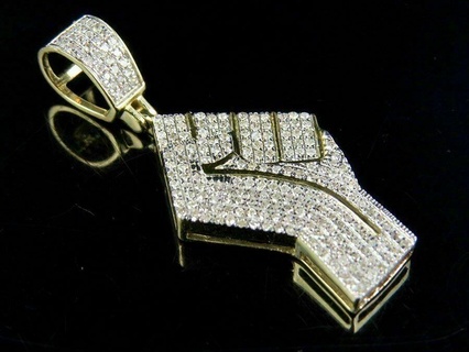 vies matière main diamant pendentif bijoux antique luxe rappeur hip Collier gemme élégant célébrité style bling Urbain Douane ancien geste 3d print model - Mito3D
