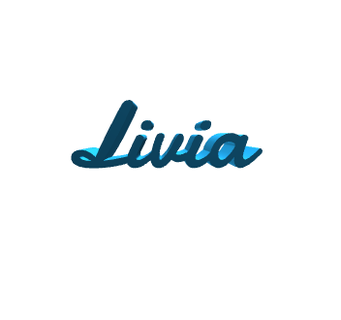 Livia ilk isim Kadın kadın kız evlat dekorasyon Sanat ev gün bricoloup 3d 3d print model - Mito3D