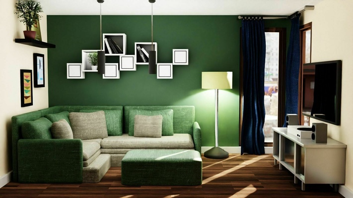 vivant chambre intérieur moderne canapé table accueil maison meubles chaise salon 3d print model - Mito3D