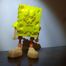 vivo Bob Esponja arte ariculado flexi corpo histórias quadrinhos ciborgue esculpir engraçado brinquedo presente crianças humano flexível queijo polvo criatura monstro fofa 3d print model - Mito3D