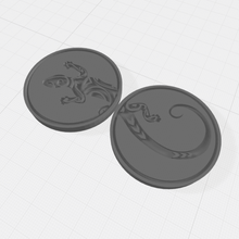lizard coin token flip rpg tribal 3d print model - Mito3D