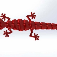 lizard keychain v2 jewelry 3d keychains articulated figure articulating flex flexi flexible holder lizards personalized toys 3d print model - Mito3D