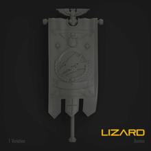 lizard marine standard banner game warhammer 40k chapter 3d print model - Mito3D