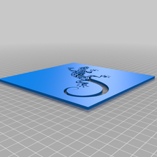 lizard stencil tool 3d printing 3d print model - Mito3D