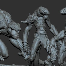 lizardman bundle 3d print model - Mito3D