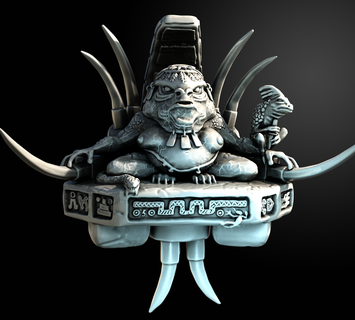 kertenkele rahibe karakurbağası oyun büyücü rahip mistik canavar büyük model 3d print model - Mito3D