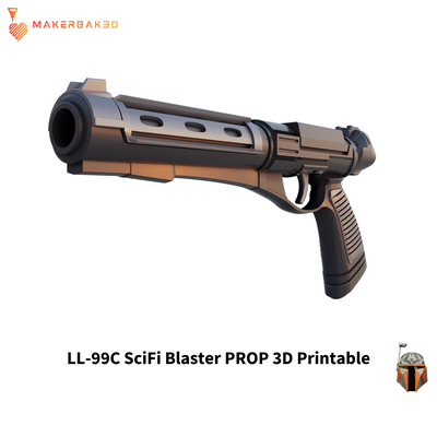 ll-99c blaster prop starwars star wars cosplay costume sidearm mandalorian scifi 3d print model - Mito3D