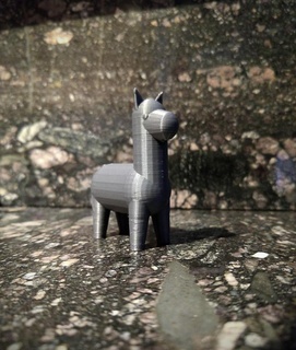 lhama alpaca animais 3d print model - Mito3D