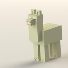 llama minecraft - keychain game animals flame videogame gamer key mobs 3d print model - Mito3D