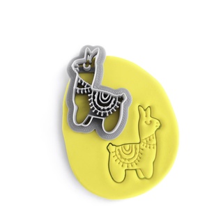 llama polymer clay cutter - 35mm Jewelry jewelry earrings cutters earring llamas alpaca 3d print model - Mito3D