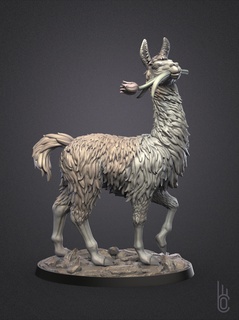 llama tulipán 3d impresión modelo animal lama alpaca lindo mamífero naturaleza zoo Arte fauna silvestre esculturas interior lana amor animales flor pezuñas cabra 3d print model - Mito3D