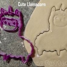 llamacorn kurabiye kalıbı ev hayvan pişirme mutfak fondan buzlanma kesici bisküvi bisket sevimli 3d print model - Mito3D