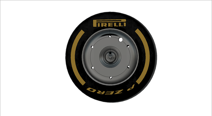 llanta rin de formel 1 jahreszeit 2024 esc 15 spiel f1 escritorio dekoracion fia pirelli escala 3d print model - Mito3D