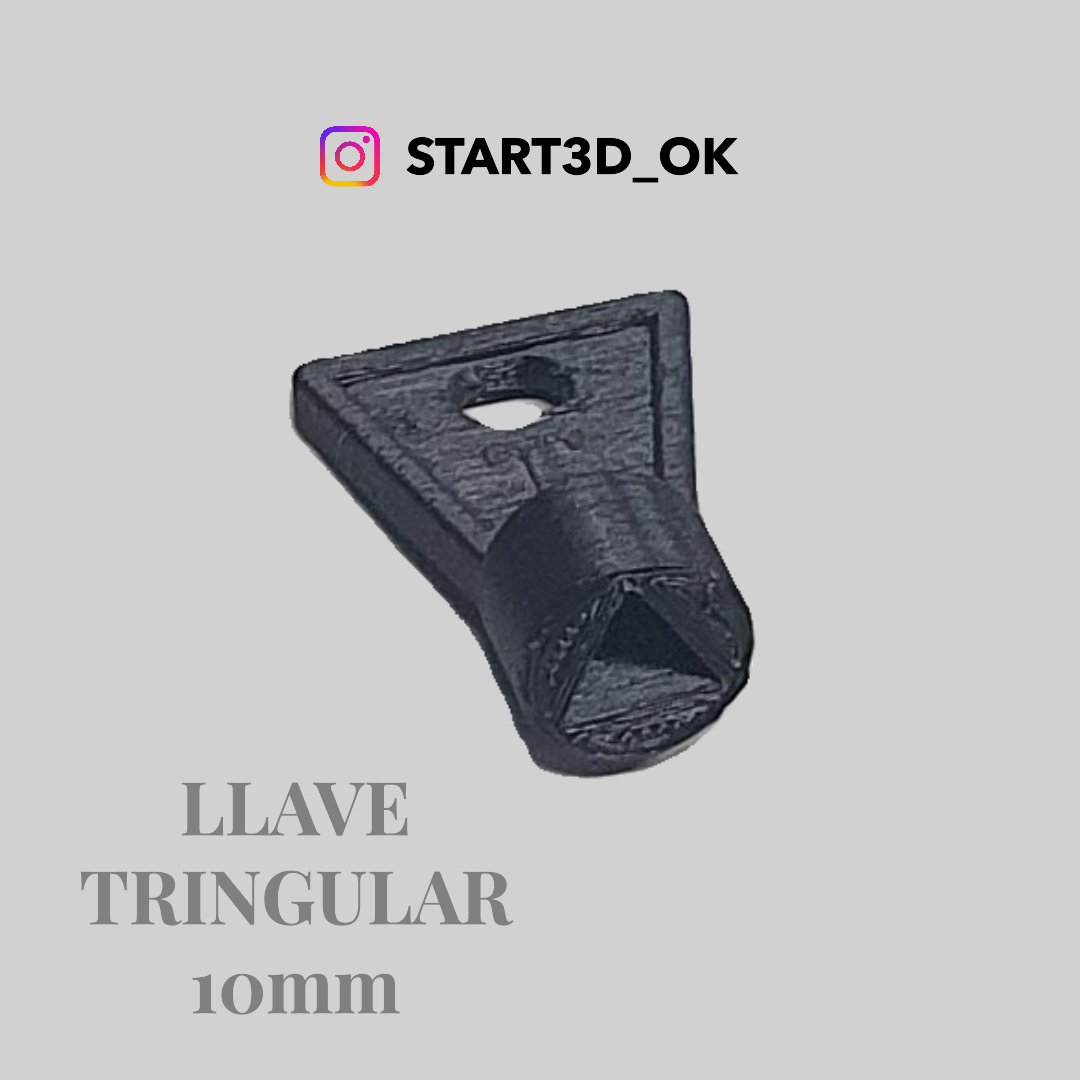 llave triangulaire 10mm cabinet tablero 3D print model - Mito3D