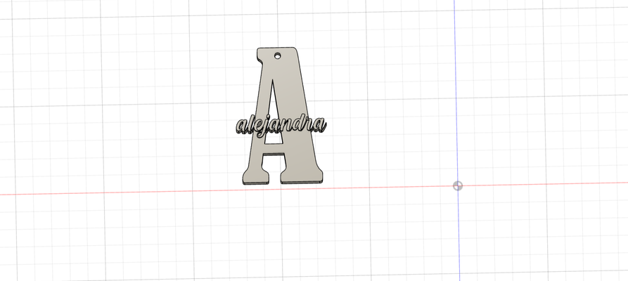 llavero alejandra gioielleria llaveros portachiavi chiave nombres abecedario alfabeto topolino topo letras scuola niños città 3d print model - Mito3D