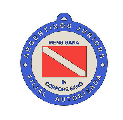 llavero argentino juniors club llaveros futbol campeon papa keychain souvenir copa 3d print model - Mito3D