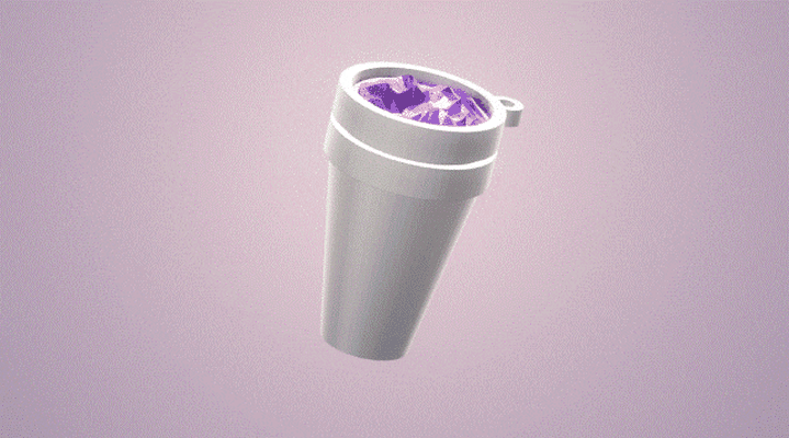 llavero bebida vaso loco ferramentas violeta 3d print model - Mito3D