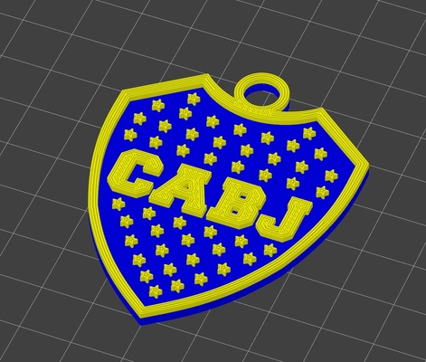 llavero boca juniores joalheria futbol xeneizar argentina riquelme campeão libertadores paixão llaves portallave 3d print model - Mito3D