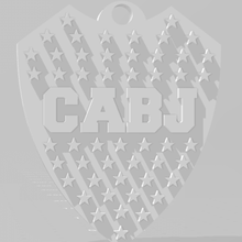 llavero boca juniors cabj futbol Argentinien superliga afa xeneize bostero bombonera escudo 3d print model - Mito3D