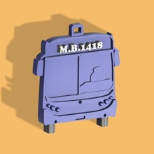 llavero colectivo argentino 1418 autobús mercedes benz 3d print model - Mito3D