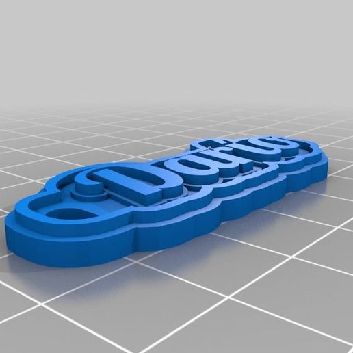 llavero dario jewelry customized keychains 3D print model - Mito3D