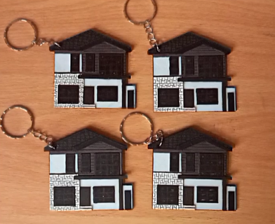 llavero casa maison porte clés Accueil forme 3d print model - Mito3D