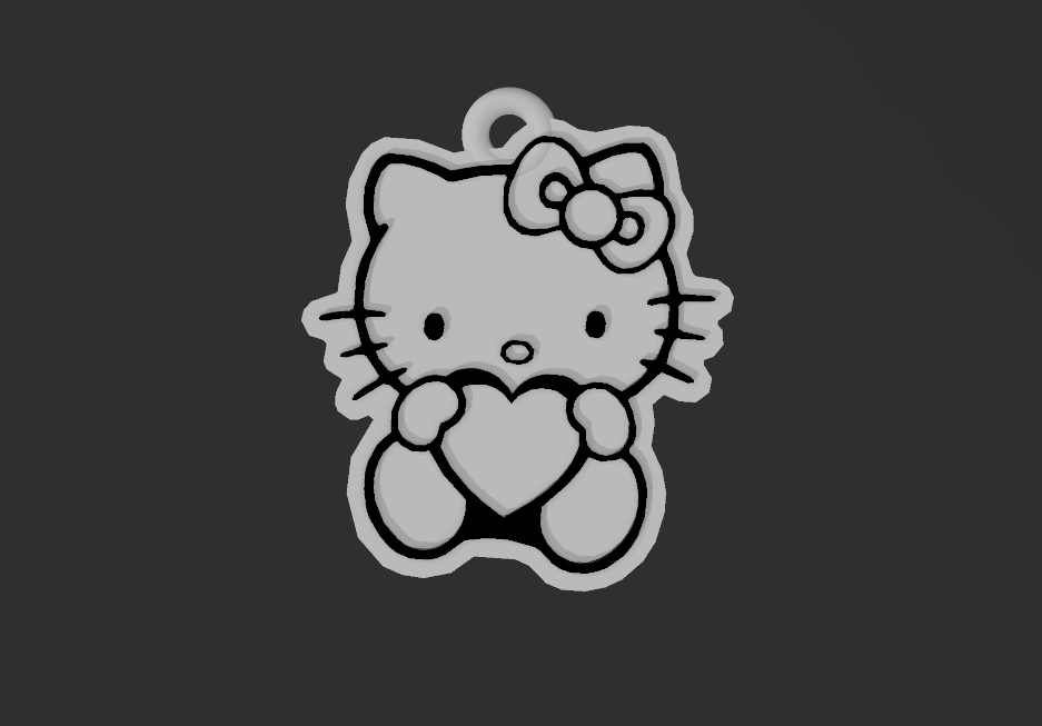 llavero de kitty jewelry logo 3D print model - Mito3D