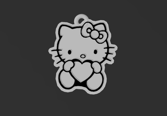 llavero de kitty jewelry logo 3d print model - Mito3D